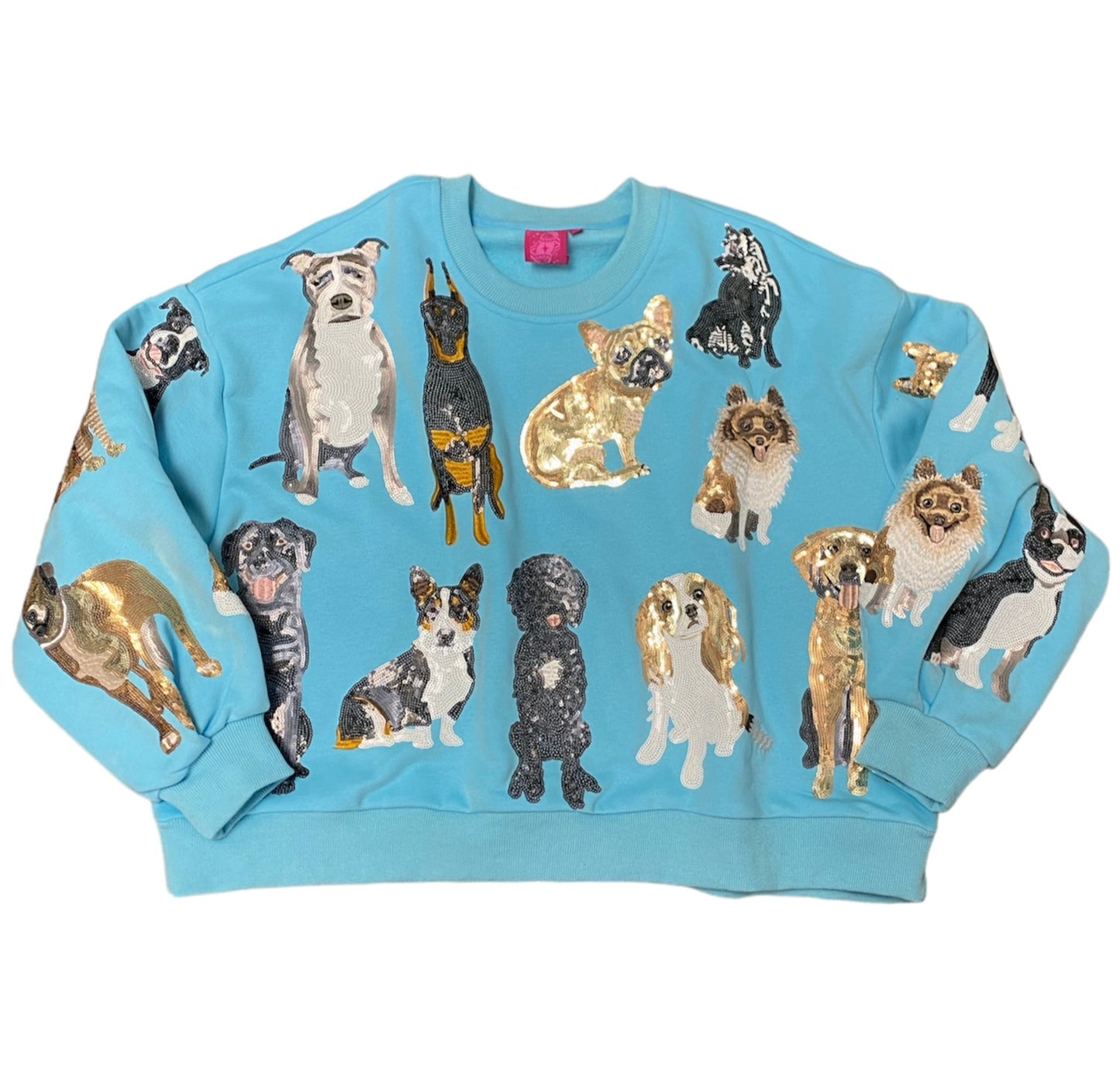 Light Blue All Over Dog Sweatshirt