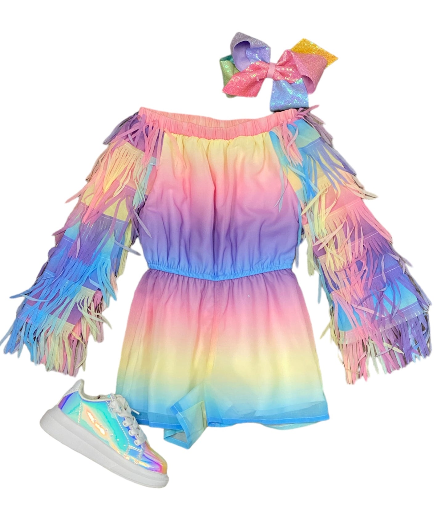 Pastel Fringe Romper