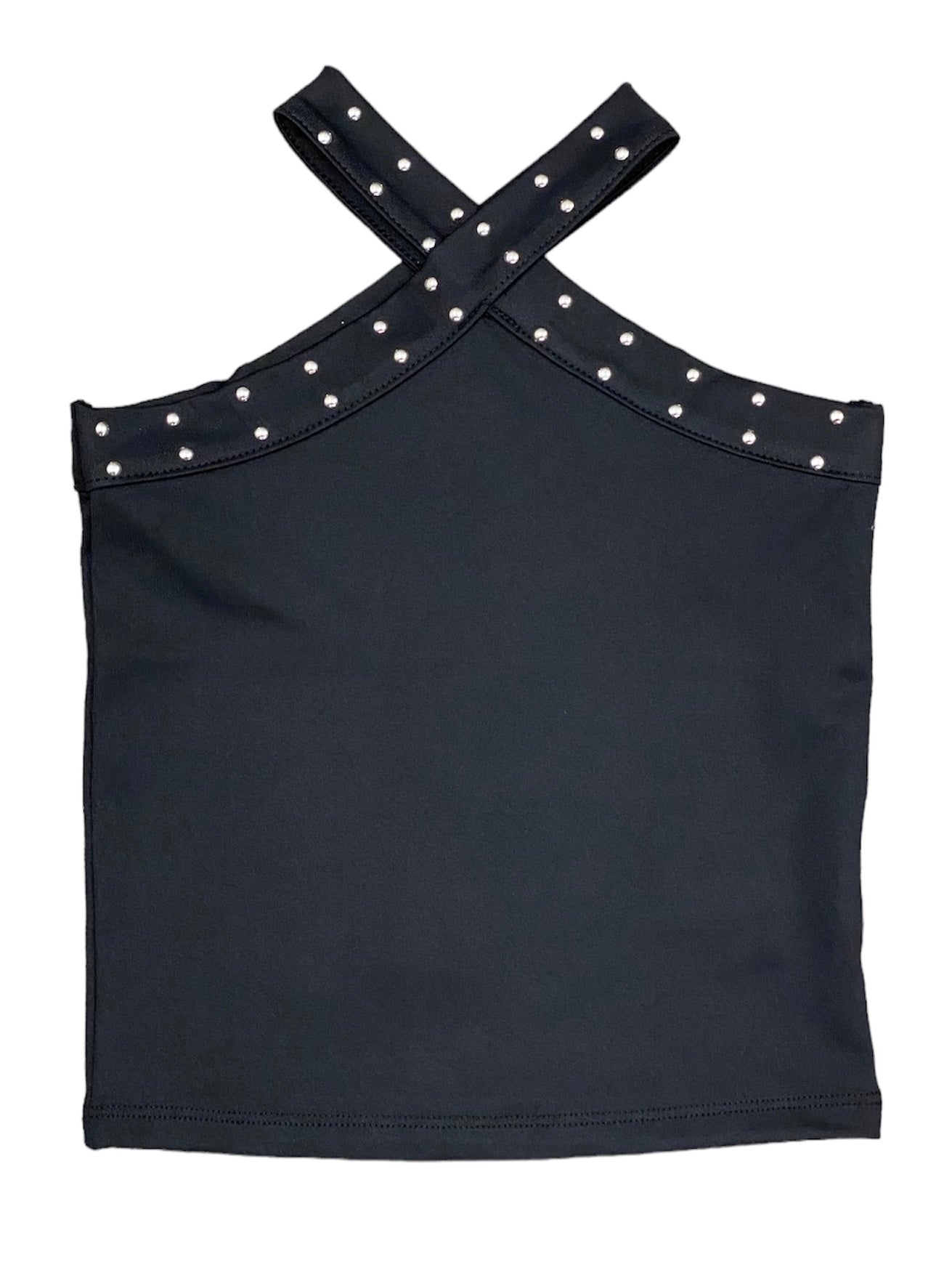 Black Crossover Studded Tank