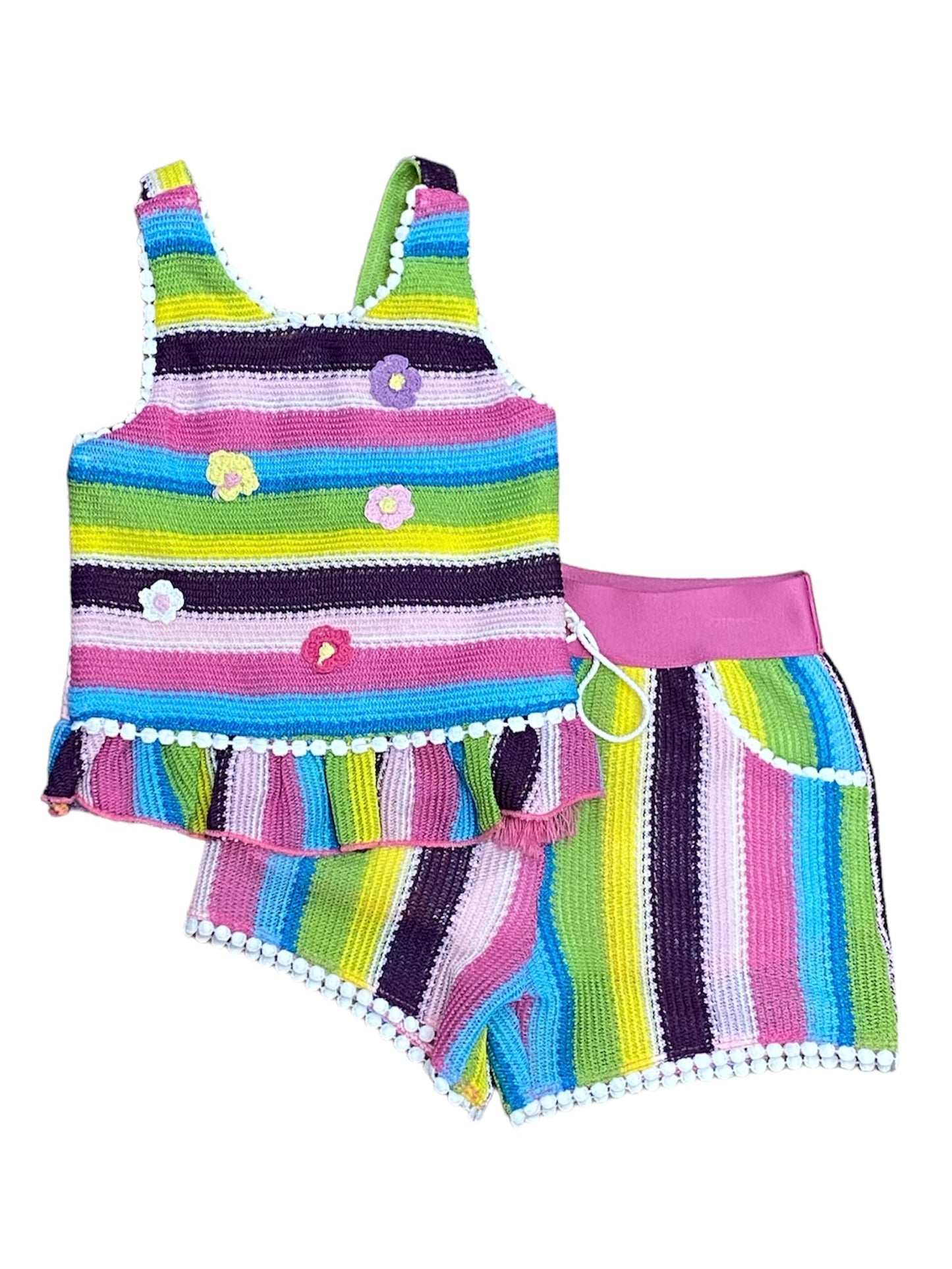 Multi Stripe Short W/ Tassel