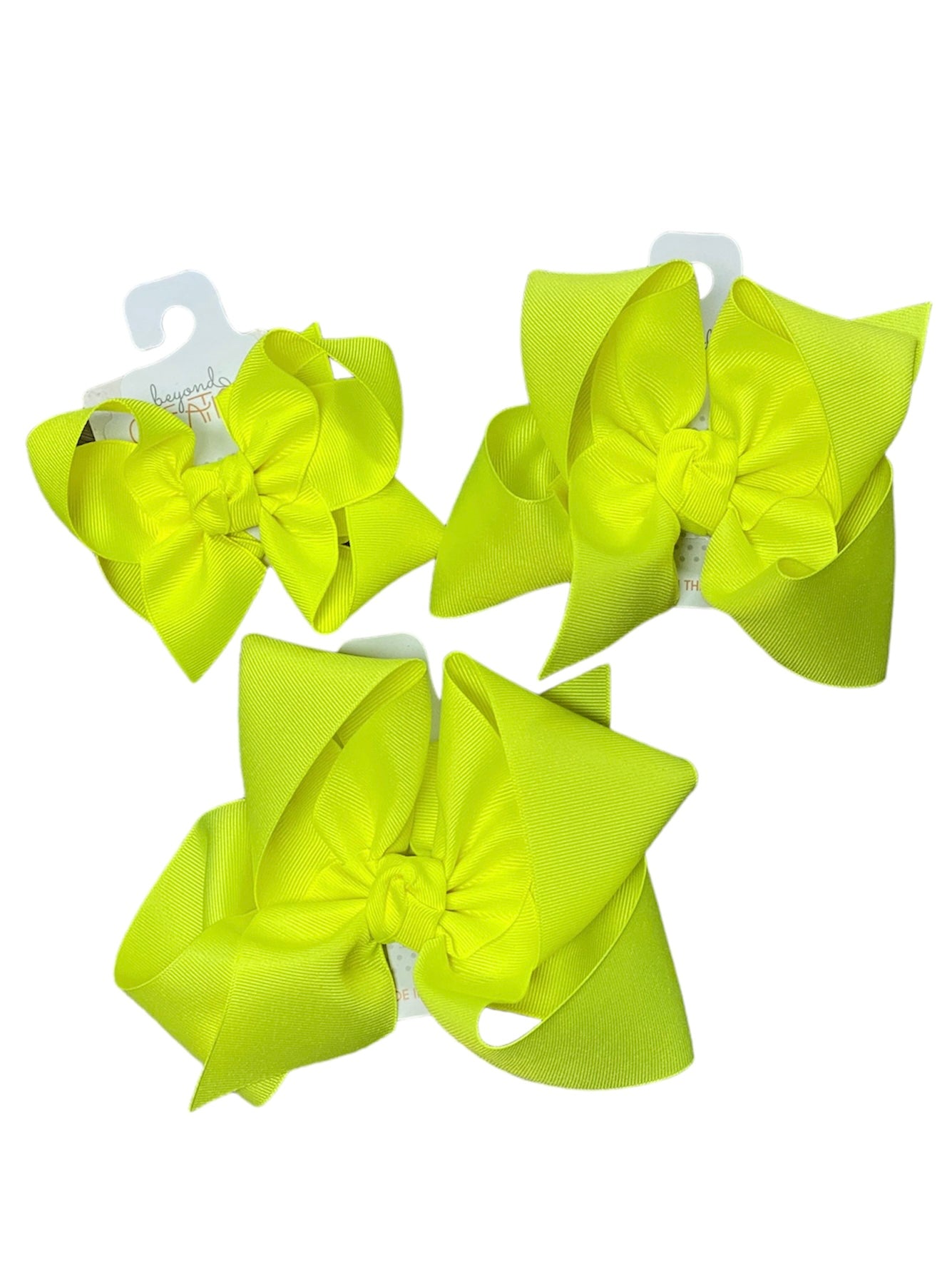 Neon Yellow W Knot Bow