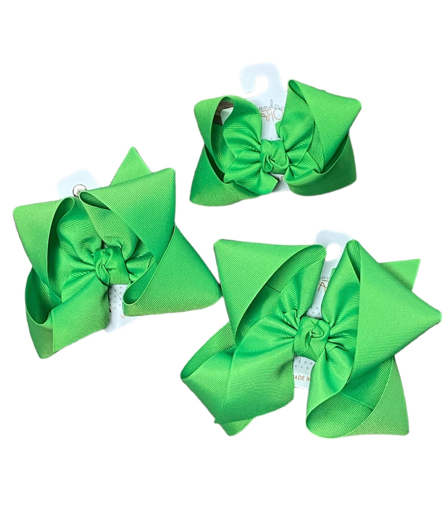 Neon Green W Knot Bow