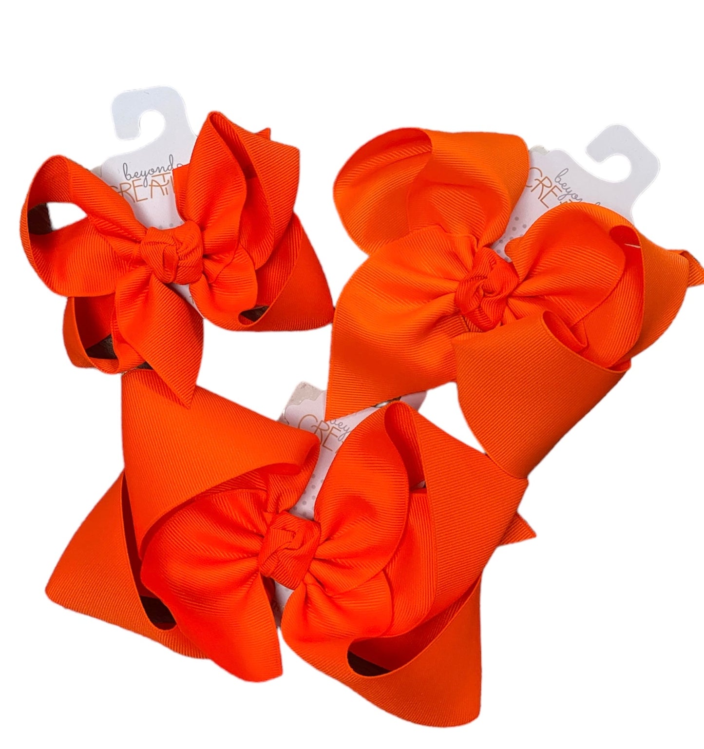 Neon Orange W Knot Bow