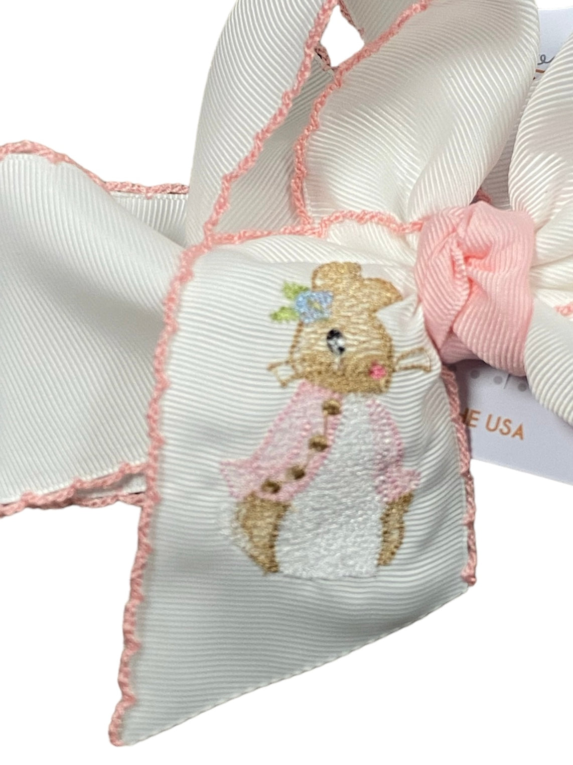 Pink Petunia Rabbit Bow