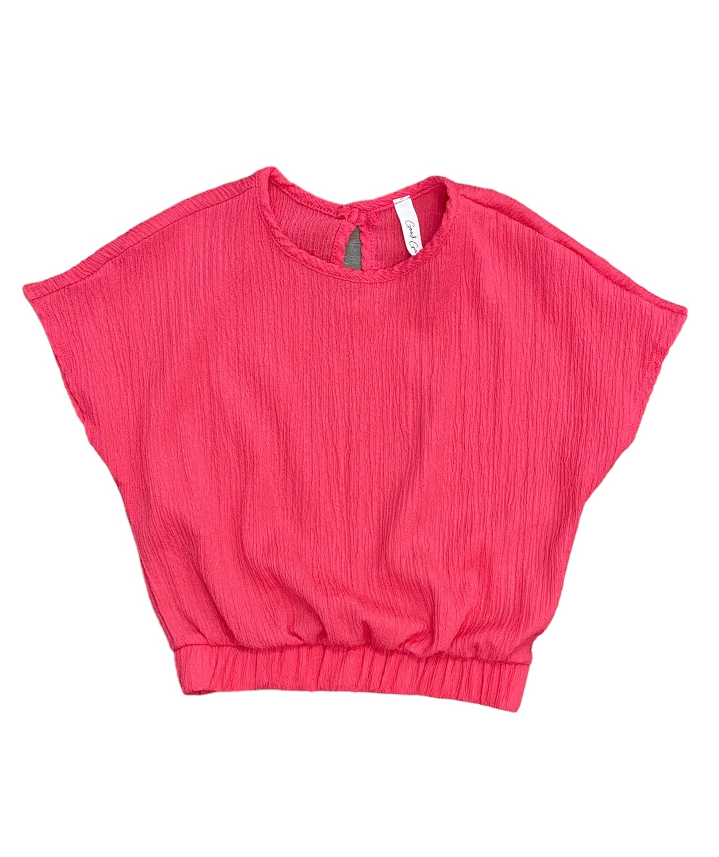 Hot Pink Crinkled Top