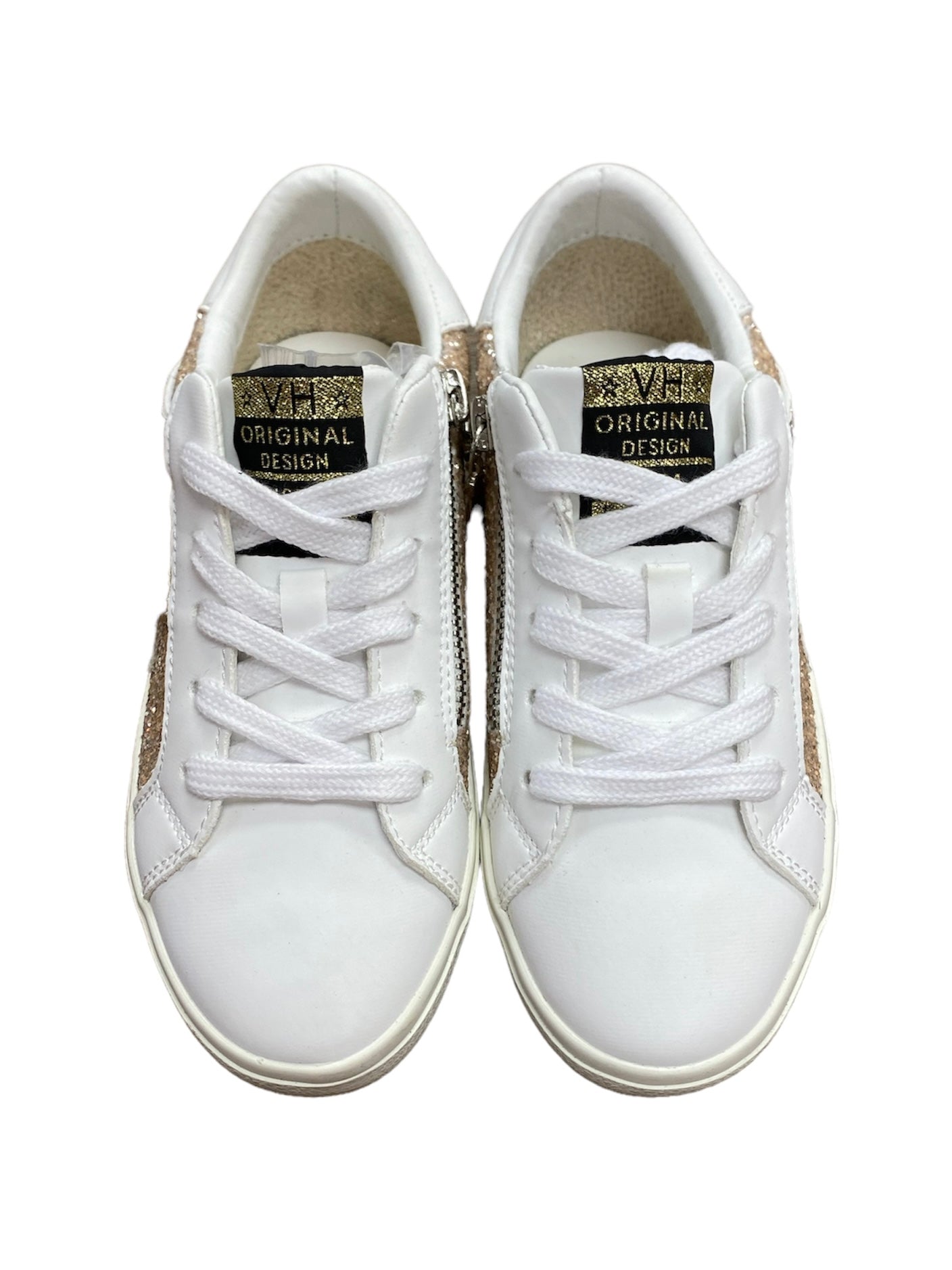Patty White/Gold Glitter