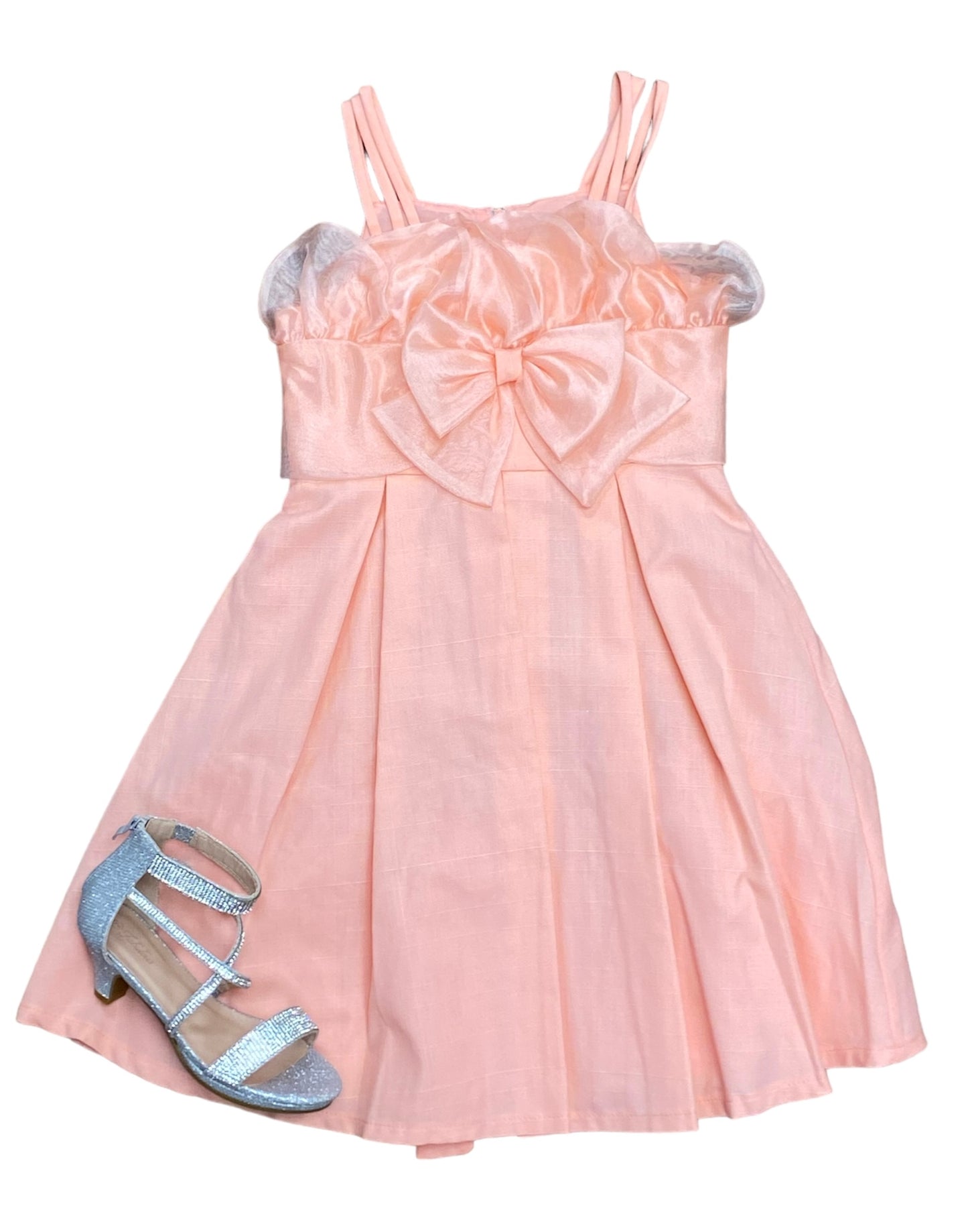 Peach Bow Dress