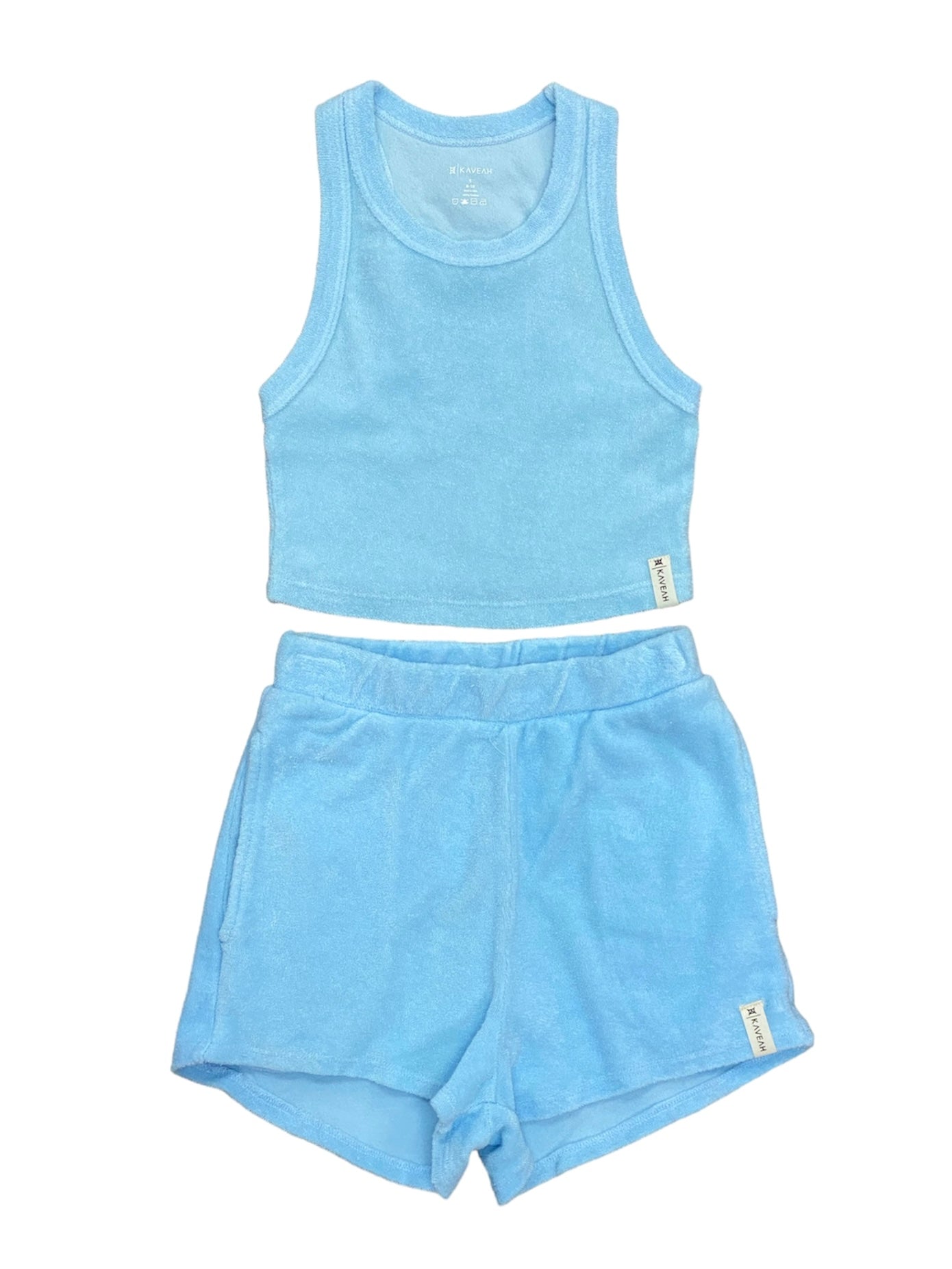 Blue Terry Cloth Muscle Tee