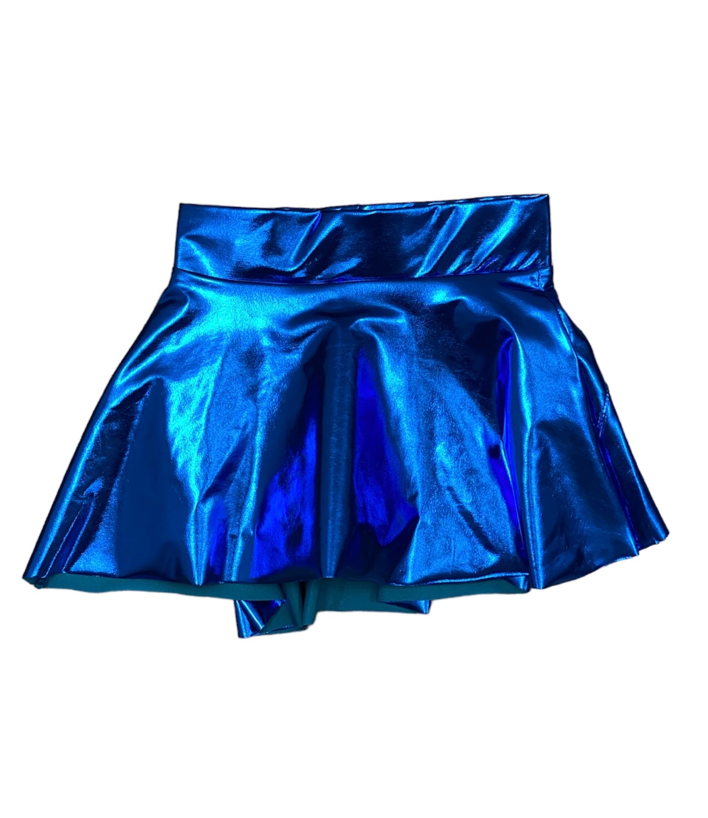 Royal Metallic Vinyl Skort