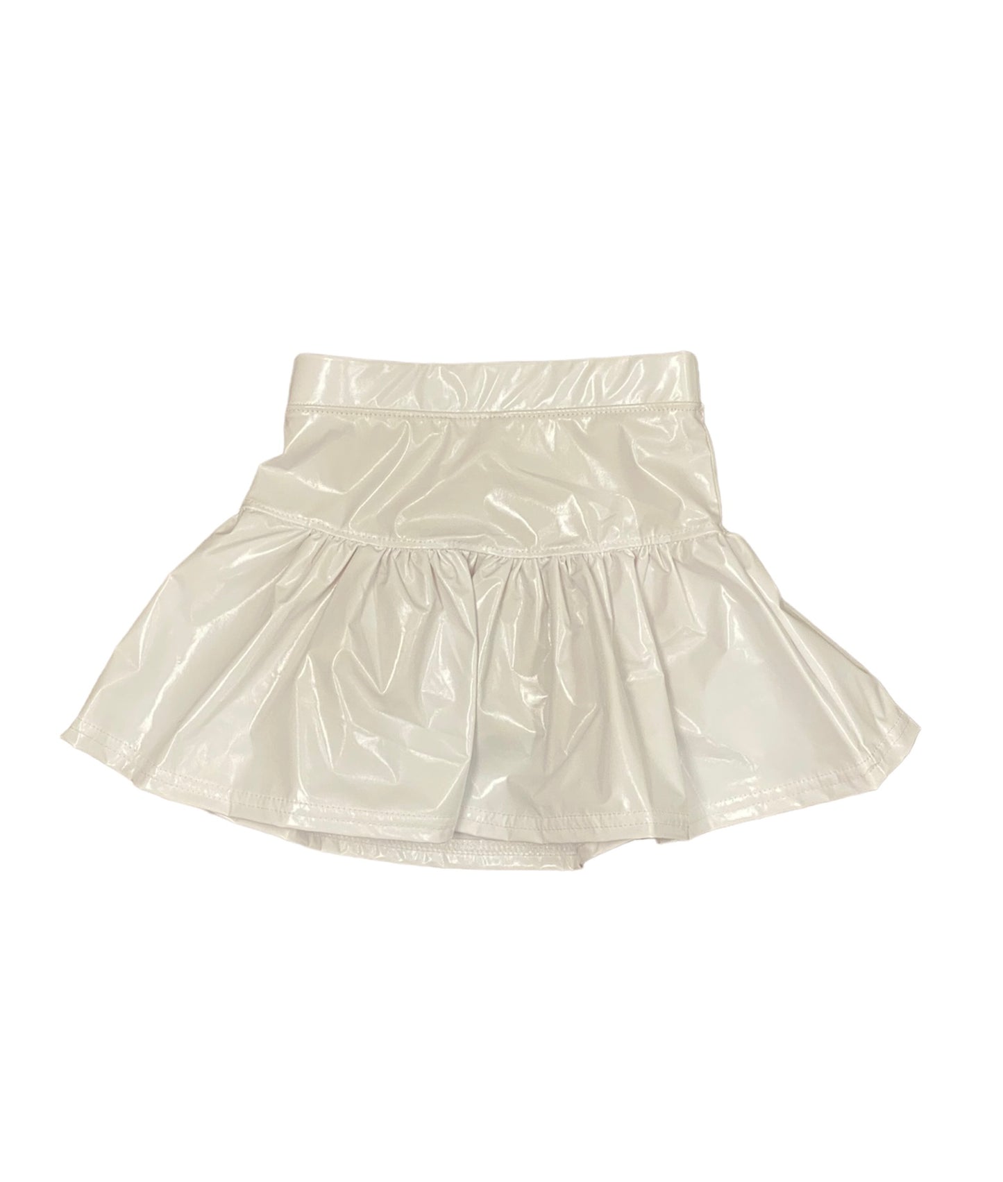 White Metallic Skort
