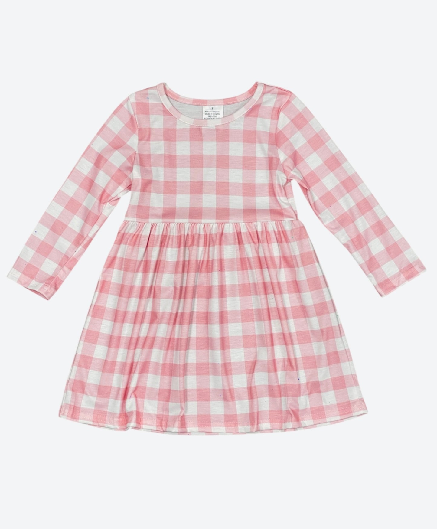 Pink Gingham Twirl Dress
