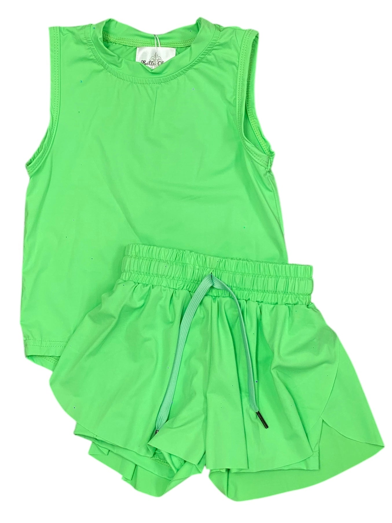 Neon Green Butterfly Shorts
