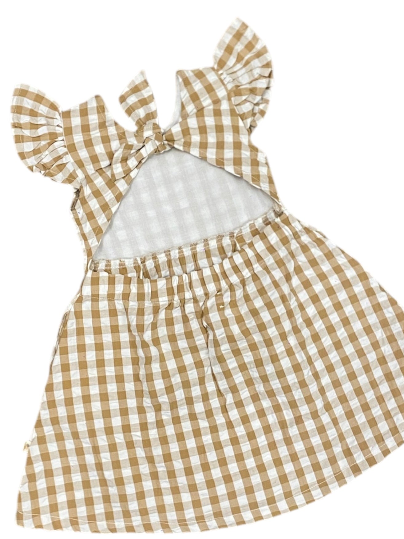 Gold Gingham Dress