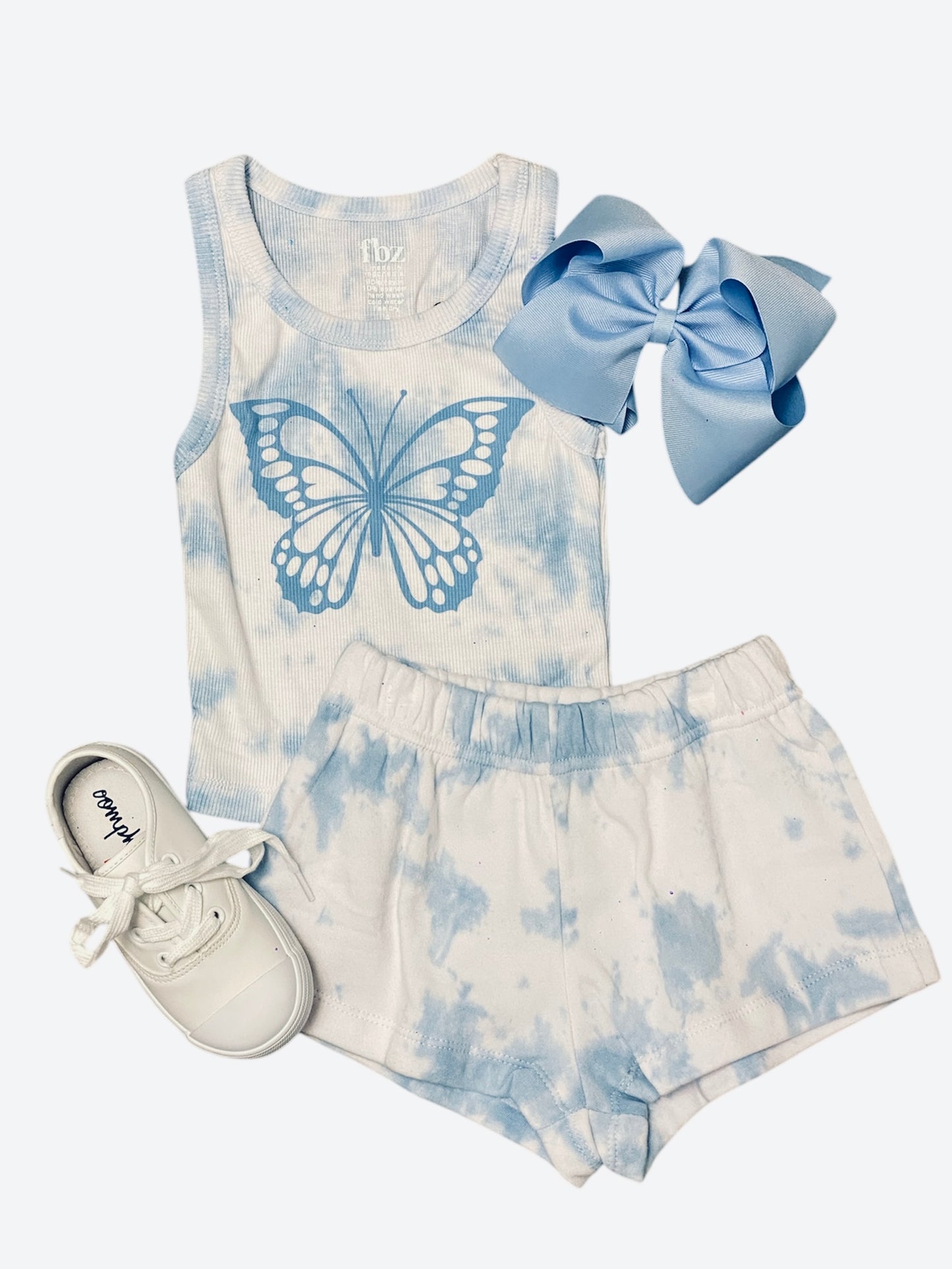 Blue Tie Dye Butterfly Tank