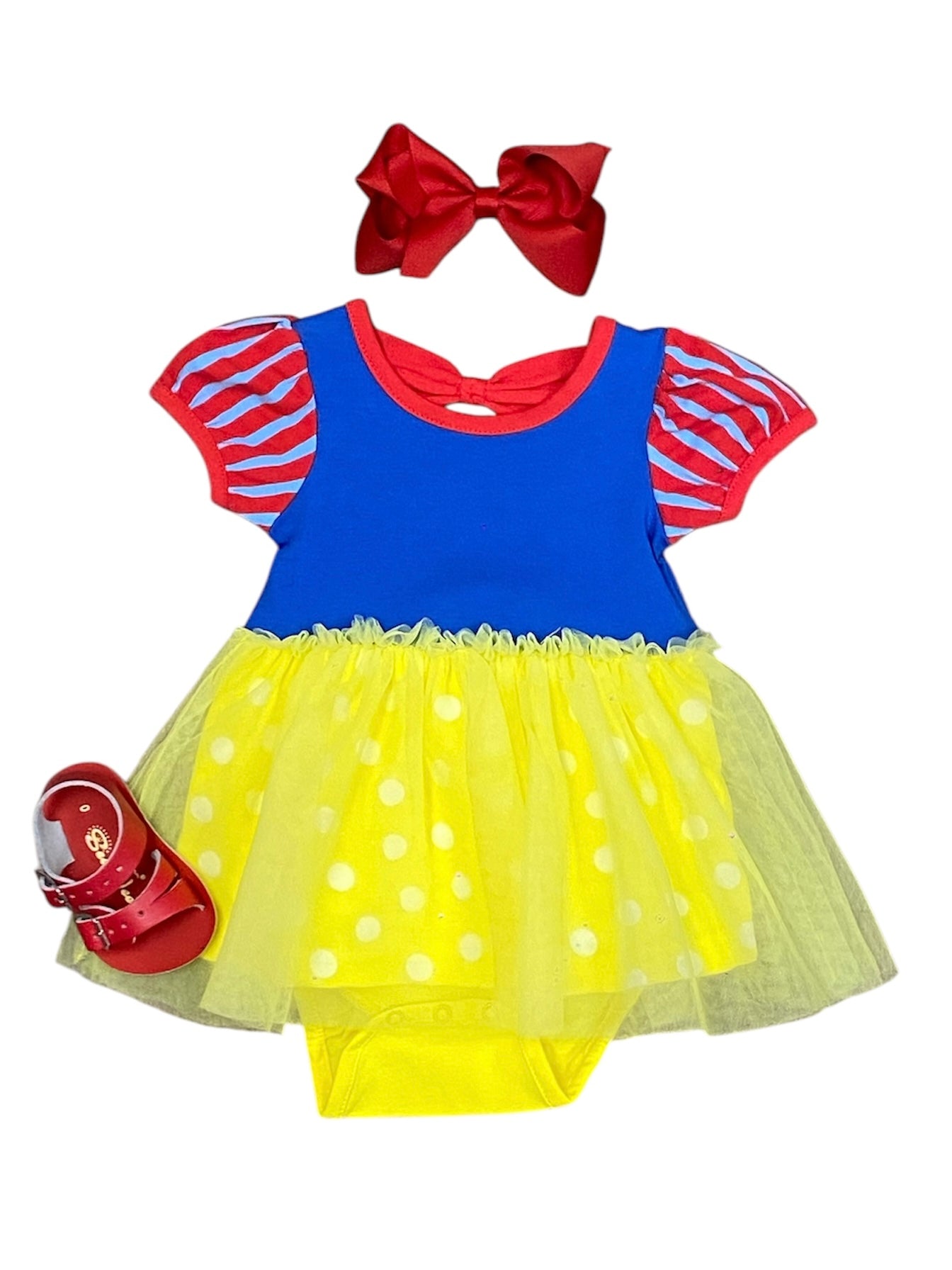 Apple Princess Bow Twirl Romper