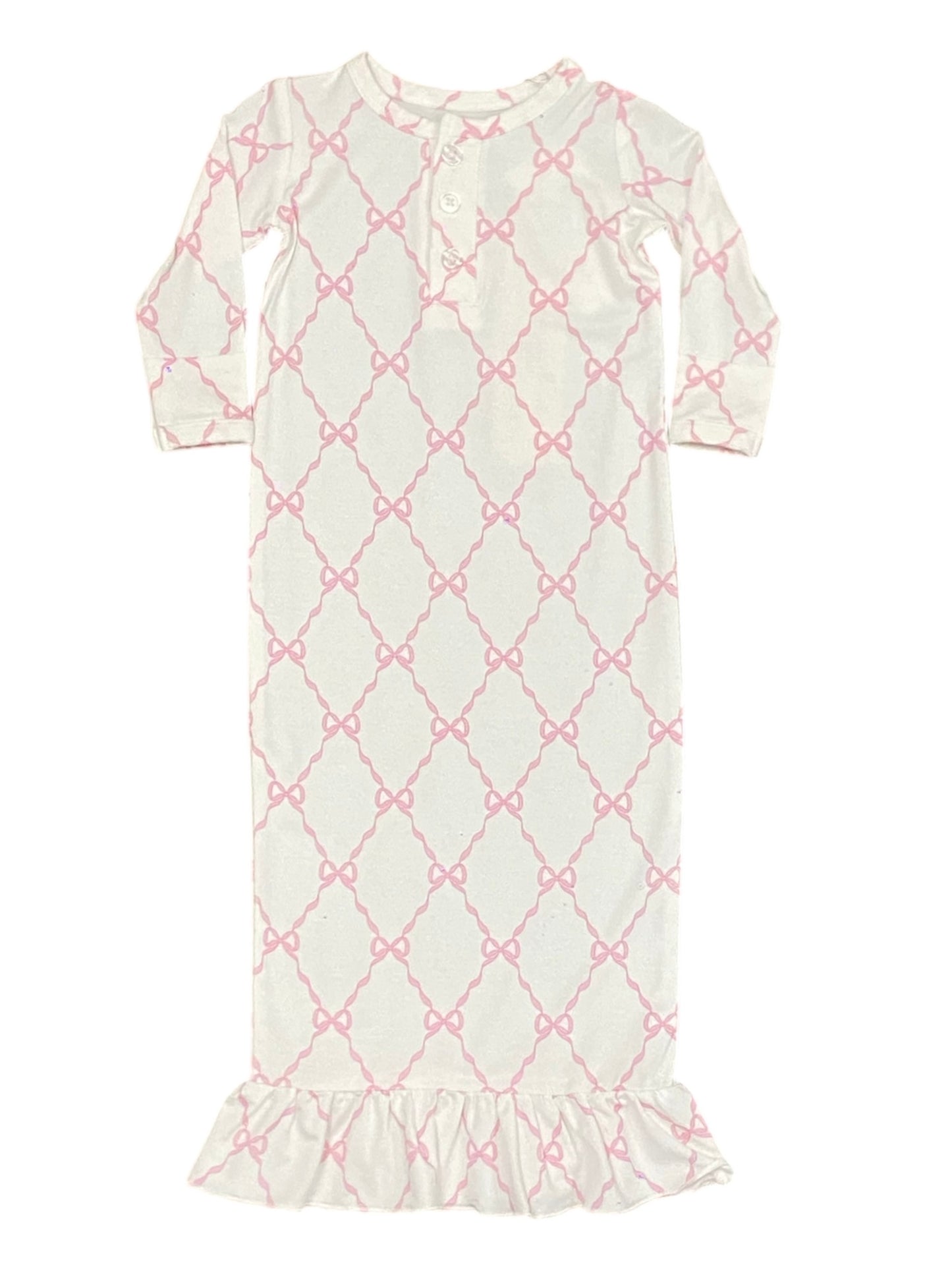Bow Trellis Baby Gown