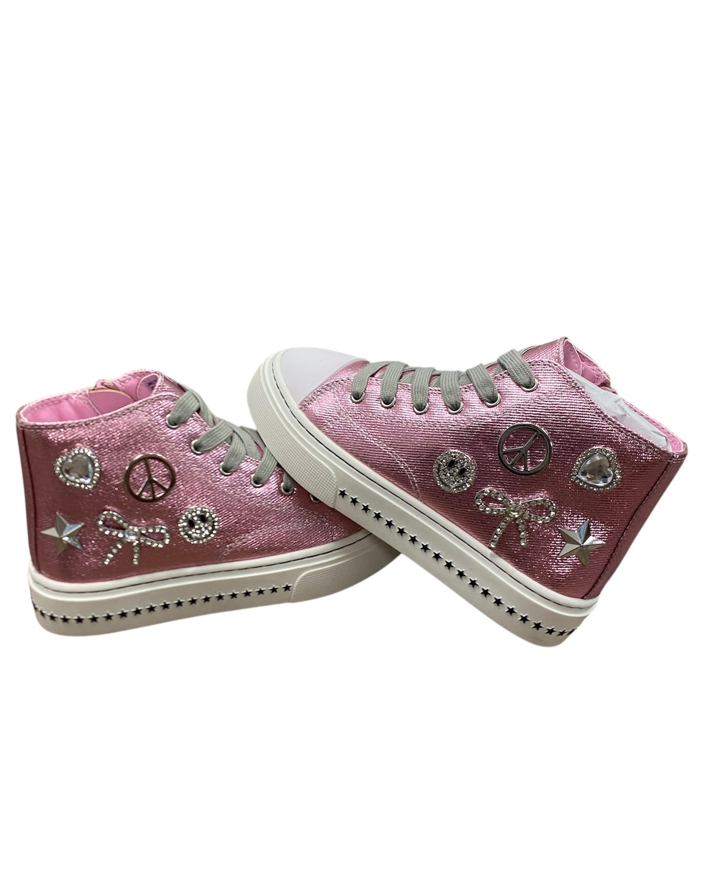 Pink Metallic High Tops