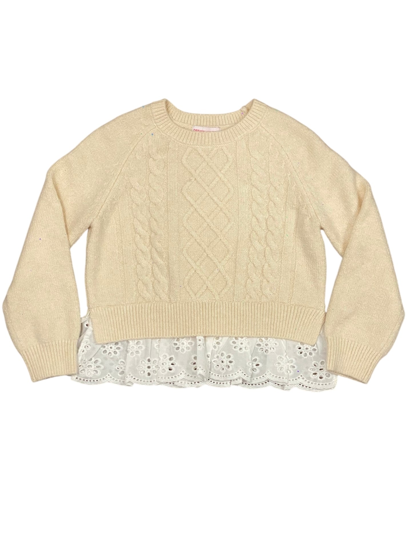 Mixed Media Tan Sweater