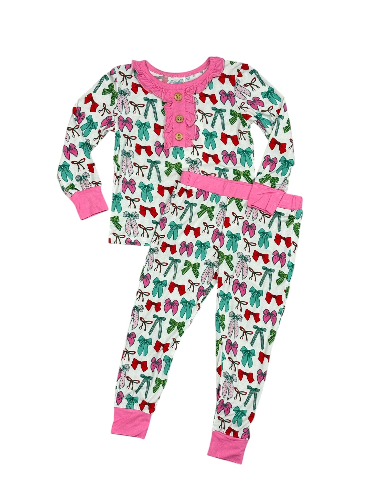 Holly Jolly Bows Pj Set