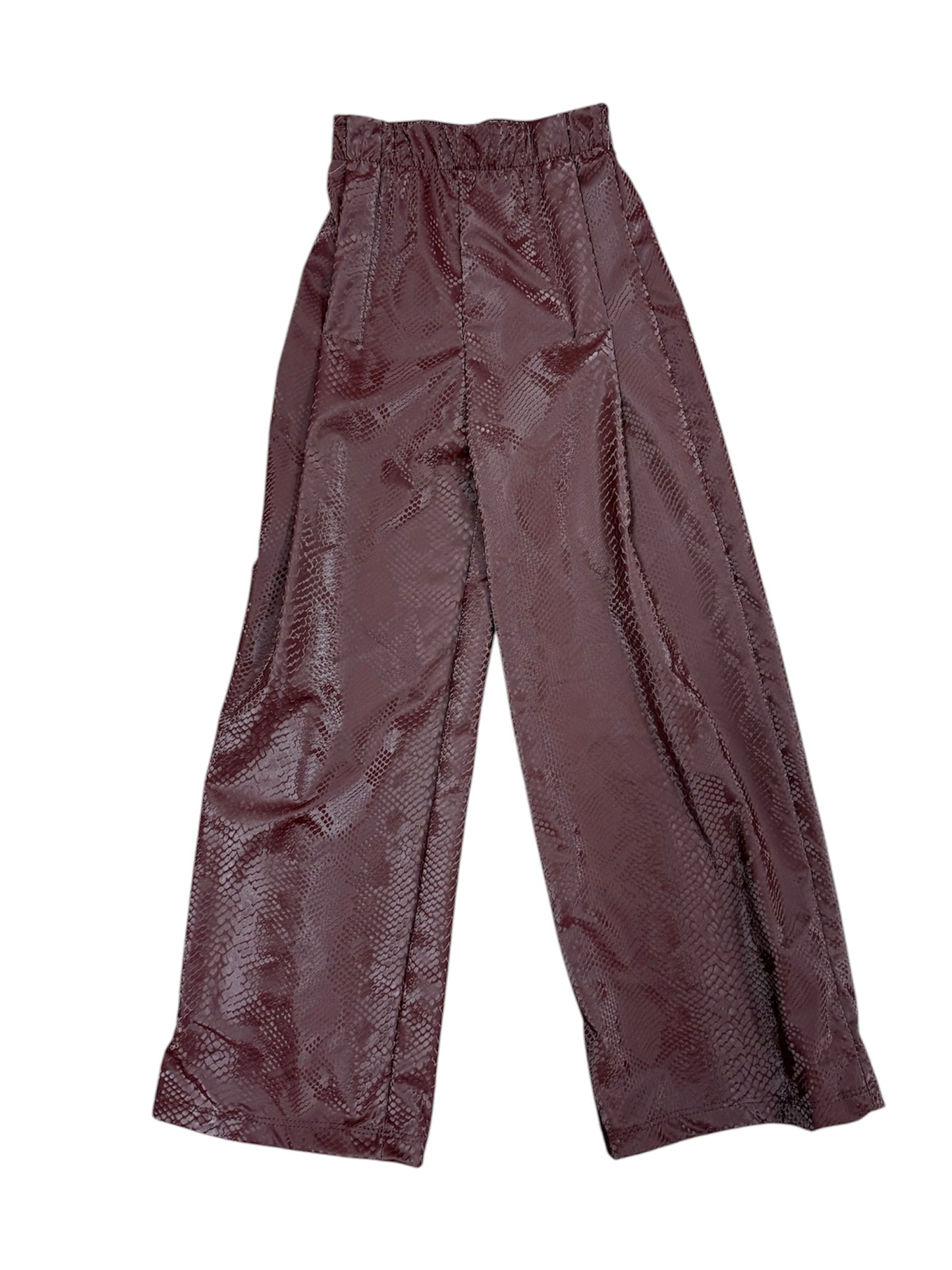 Burgundy Pleather Pant