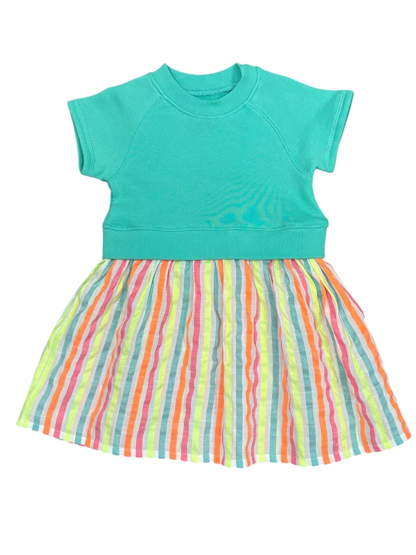 Neon Summer Mixed Media Dress