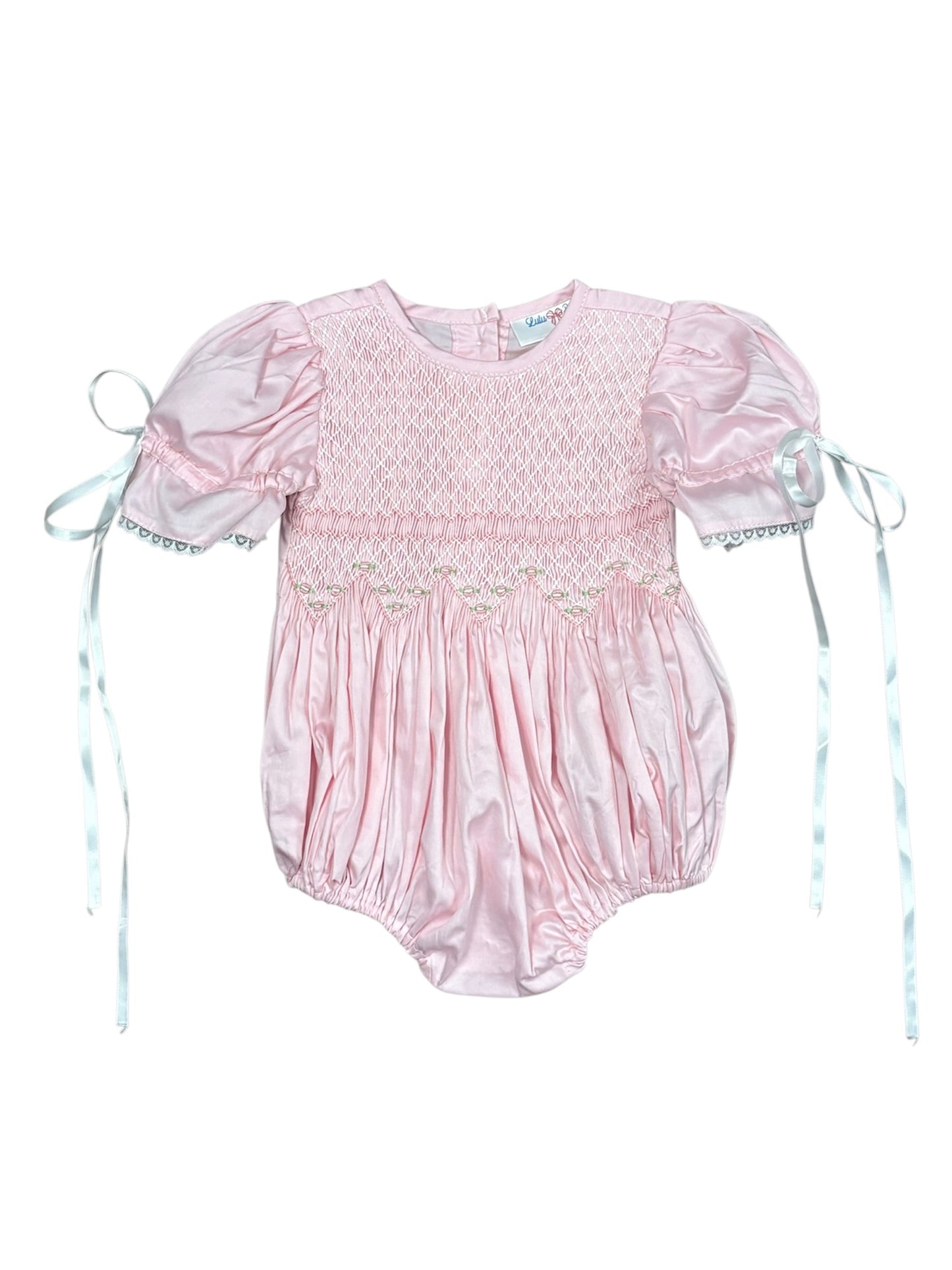 Pink Smocked Bodice Bubble
