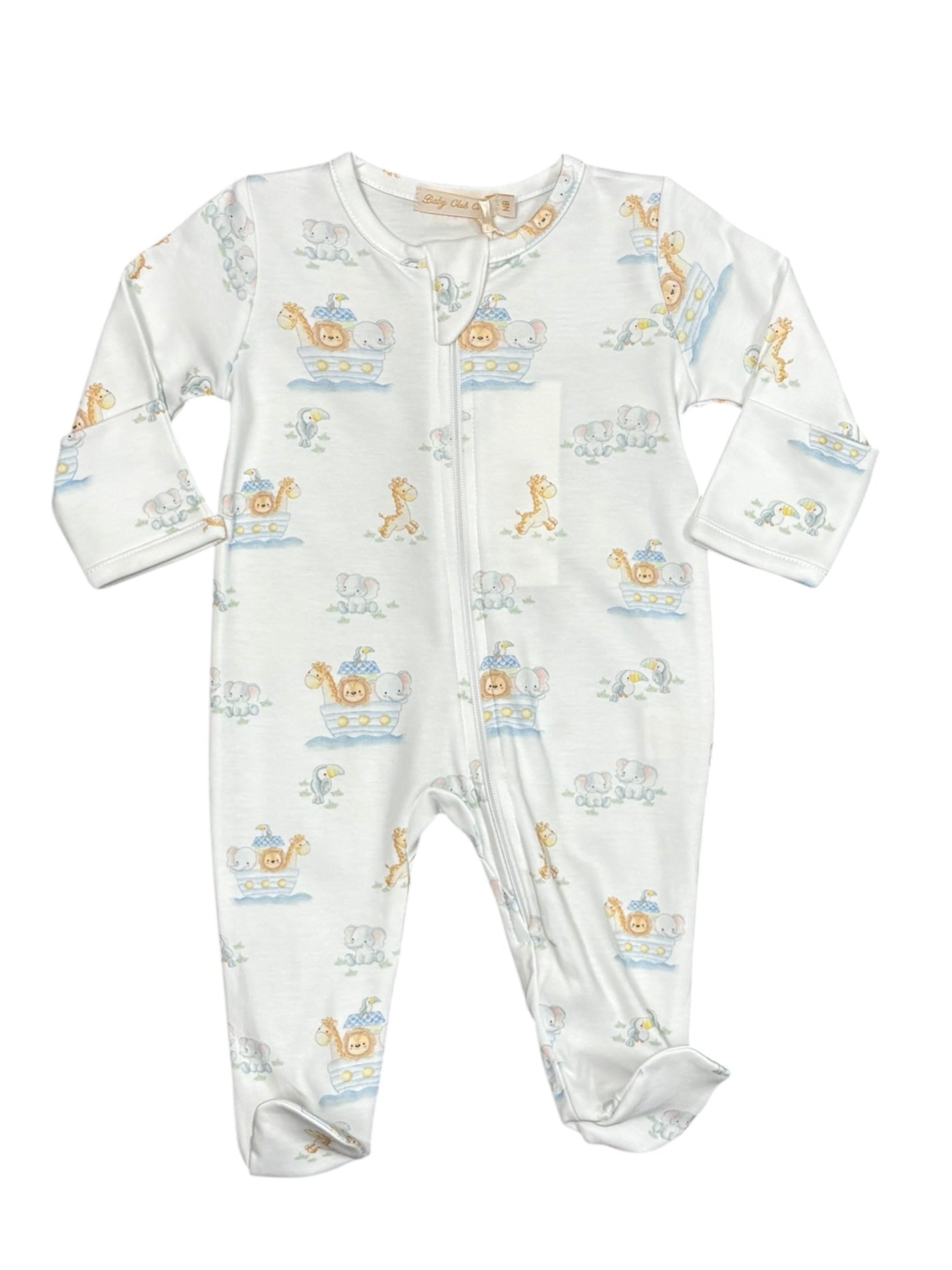 Noah’s Ark Printed Zipped Footie