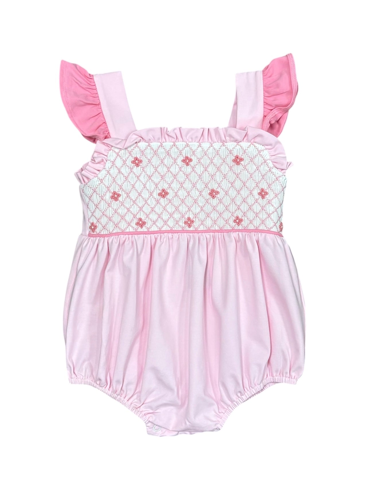 Pink Smocked Geo A/S Bubble