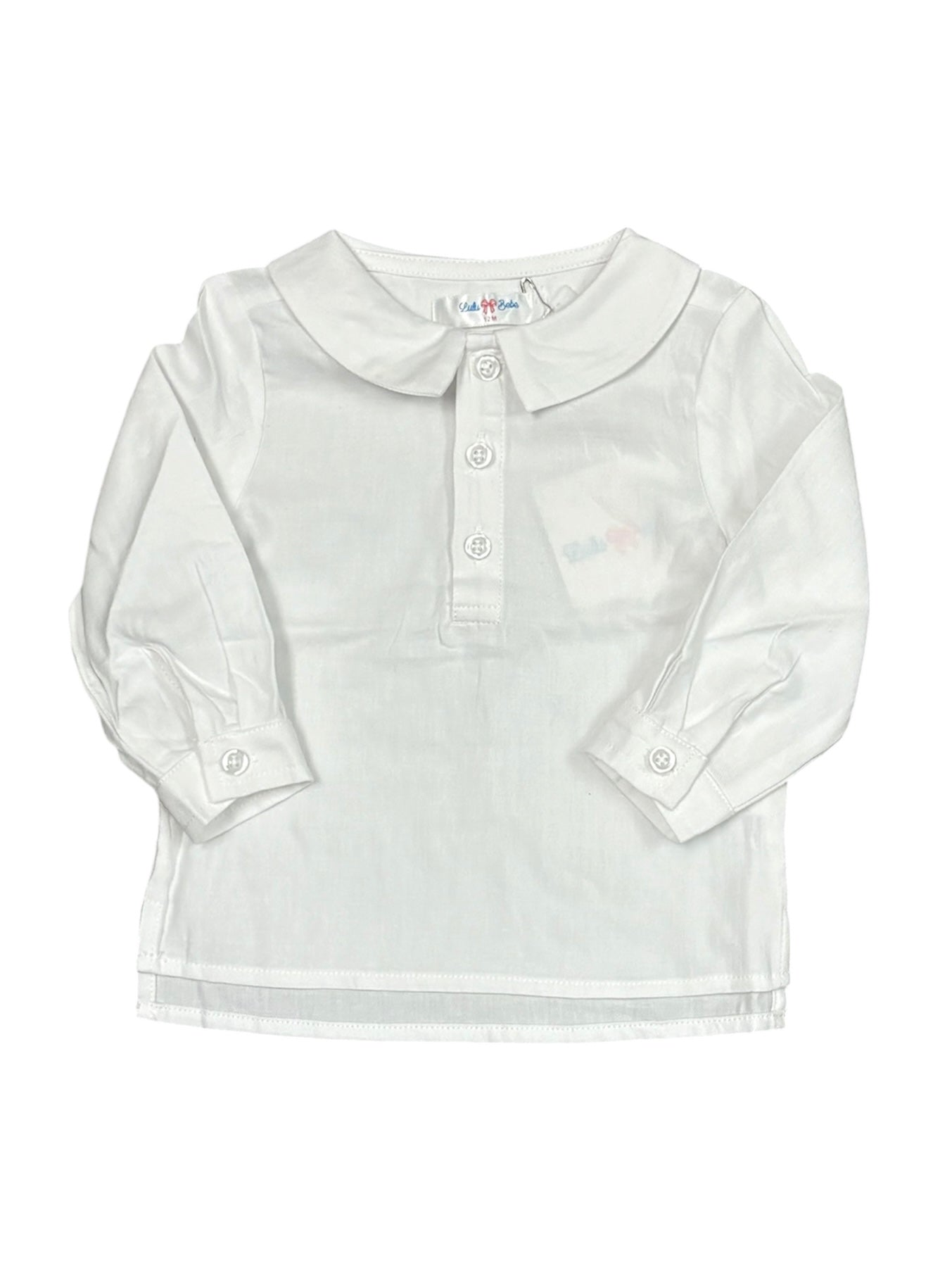 White Long Sleeve Collared Shirt