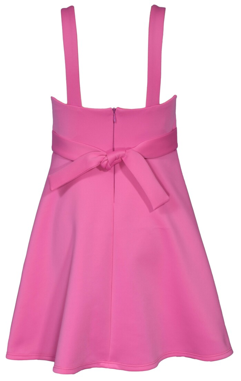 Sculpted Rose Scuba Dress