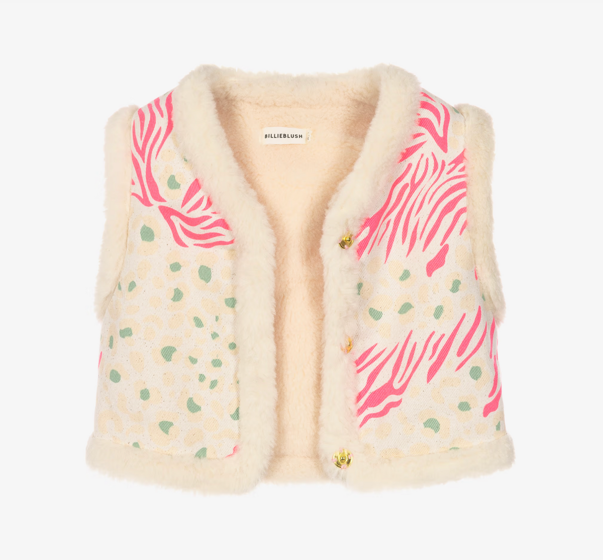 Neon Wild Animal Fur Vest