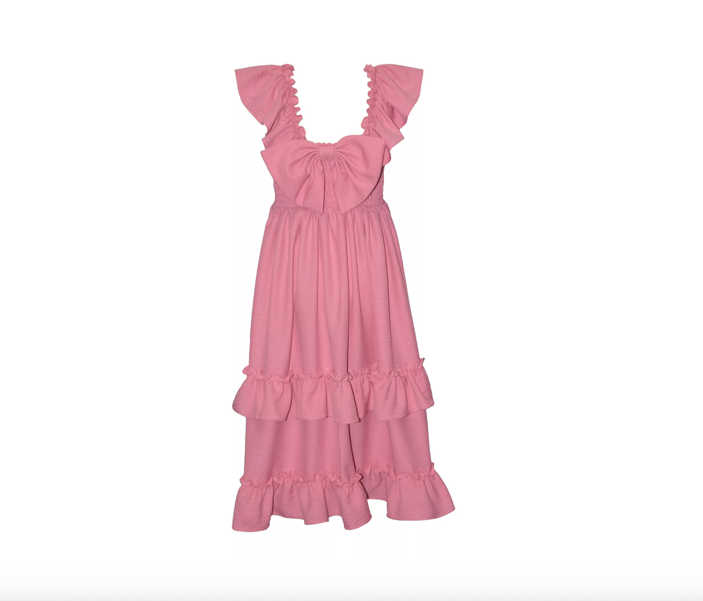 Pink Linen Maxi Dress