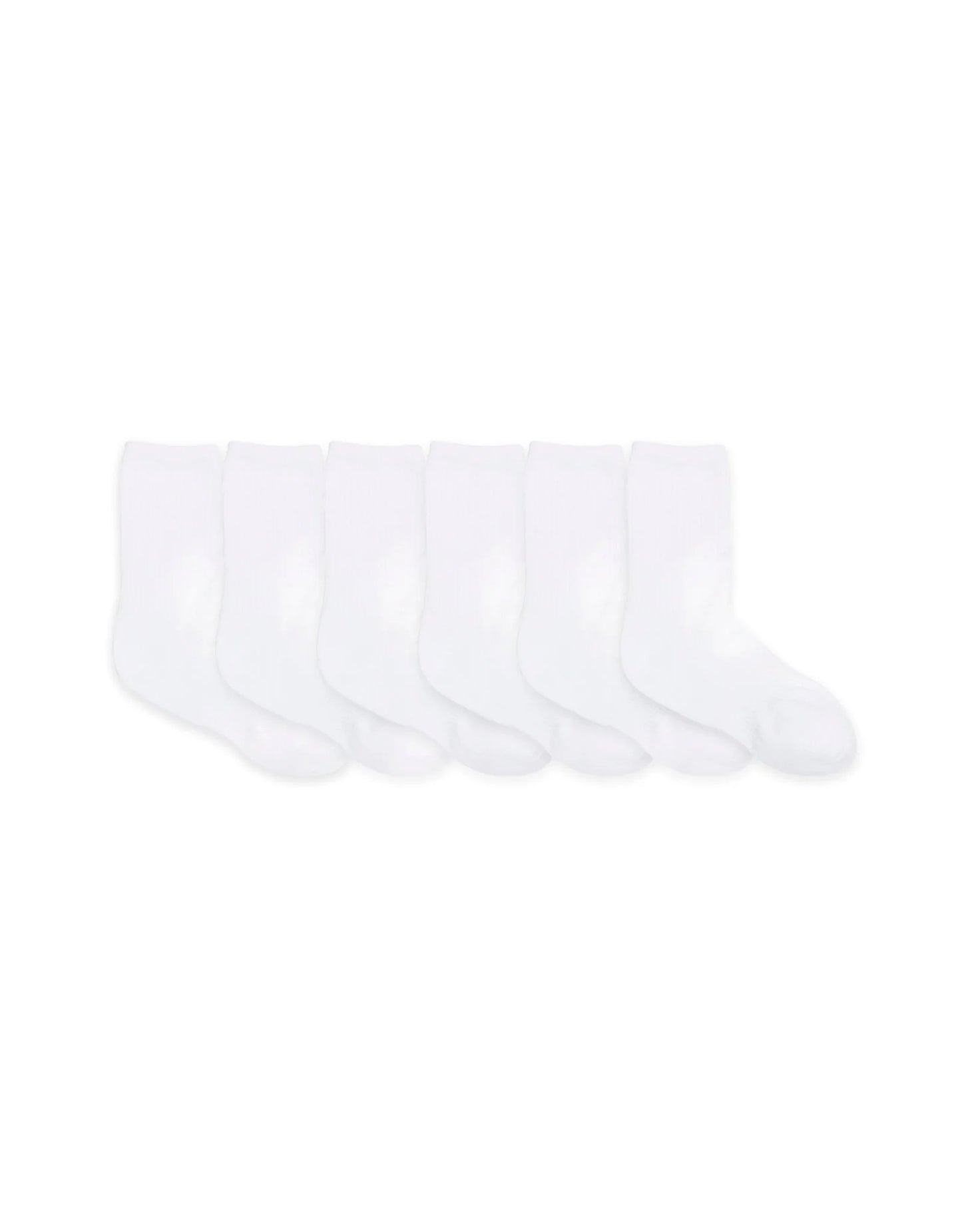 6 Pack of White Crew Socks