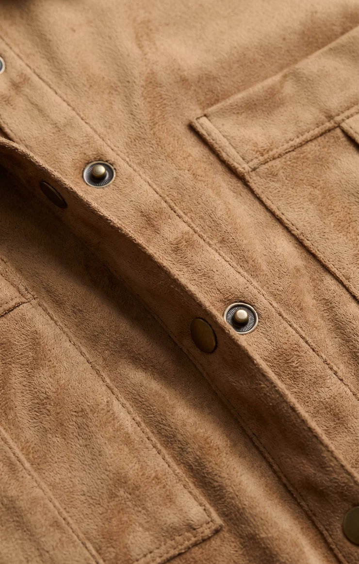 Leone Suede Mini Dress - Light Sand
