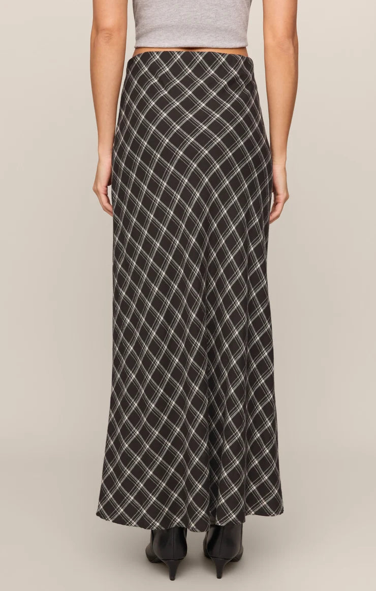 Europa Plaid Skirt - Ash Black