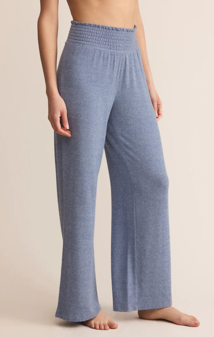 Dawn Smocked Pant - Blue Velvet
