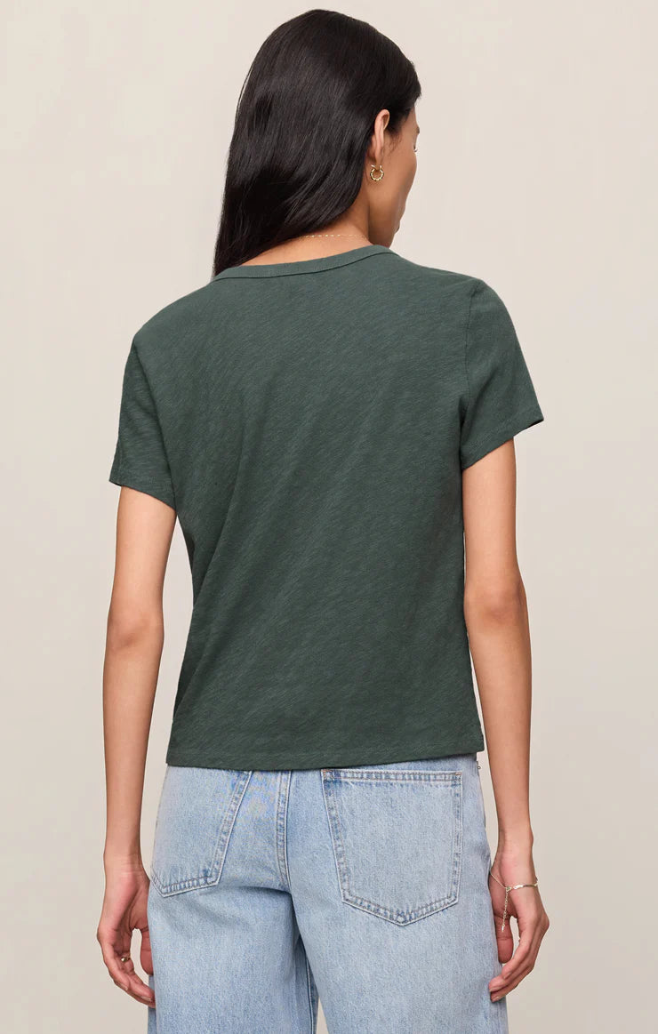Junie Slub Tee Shirt - Emerald Cove