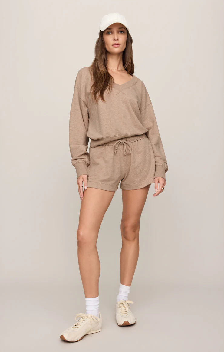 The Everyday V Neck - Heather Ash