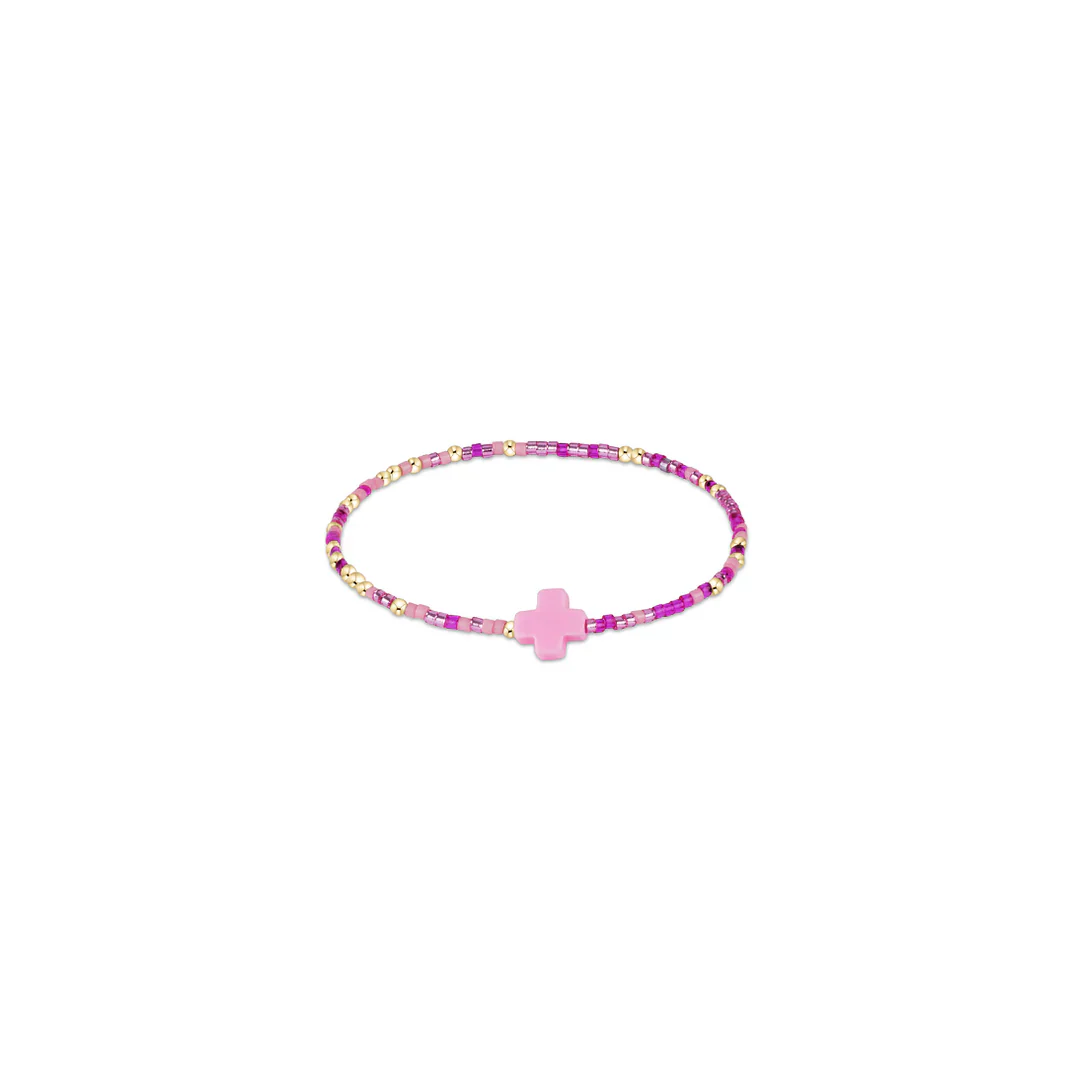 egirl Hope Unwritten Signature Cross Bracelet - Back To The Fuchsia