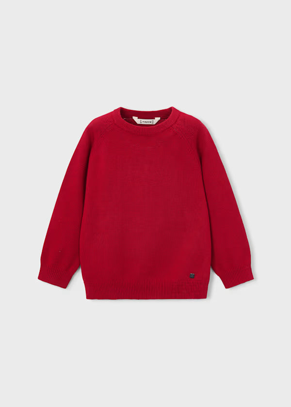 Boys Red Crewneck Sweater