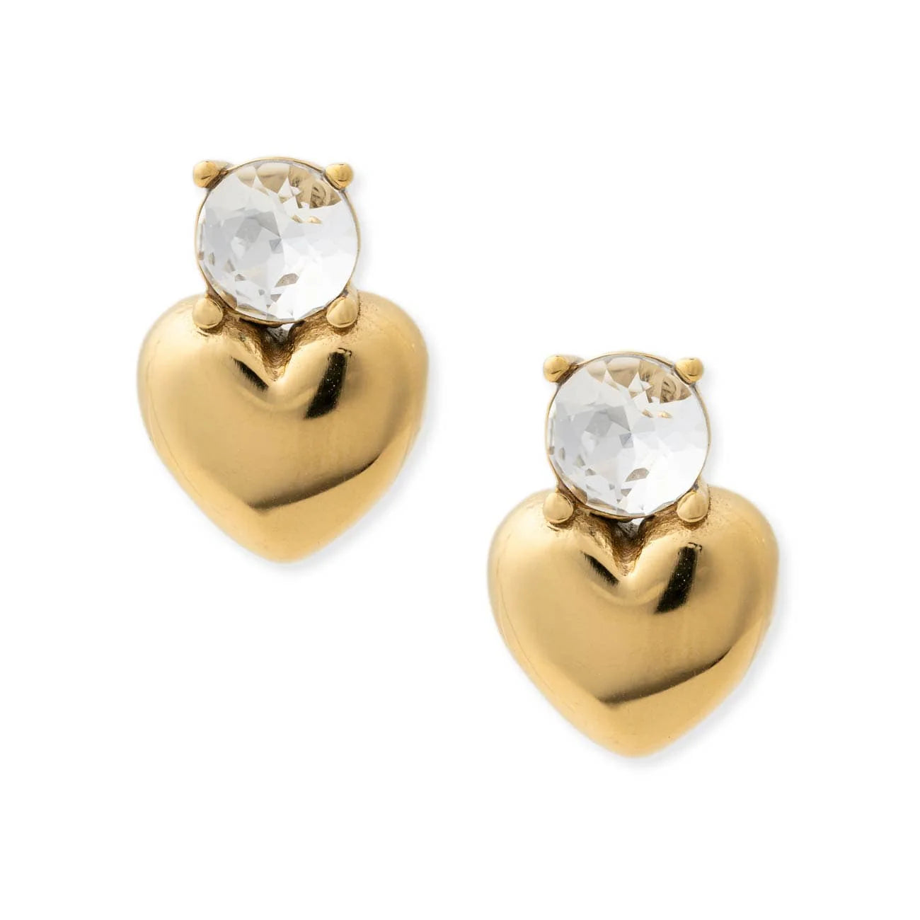 Heart Of Gold Stud Earrings