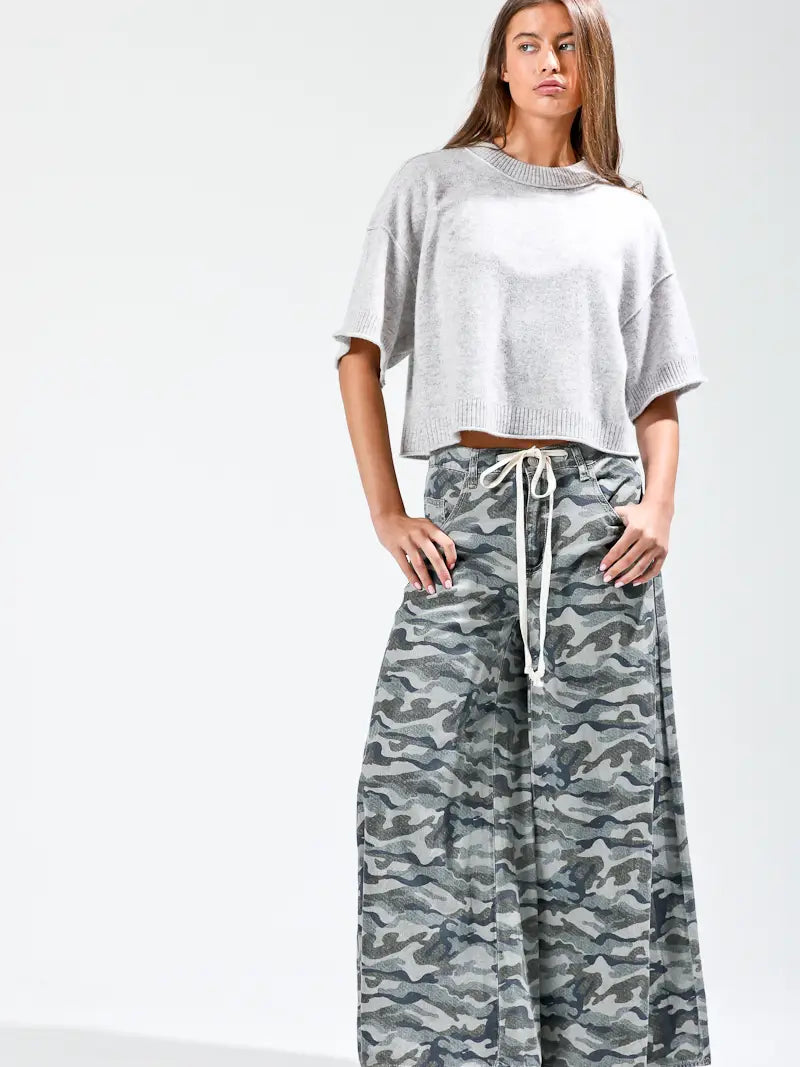 Wide Leg Camo Pant