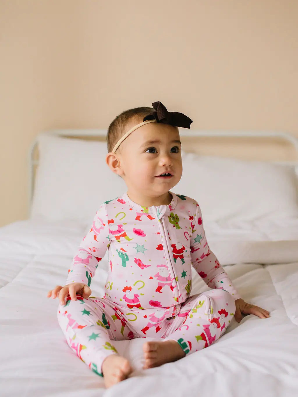 Zippy Bamboo Baby Pj in Santa Cowboy