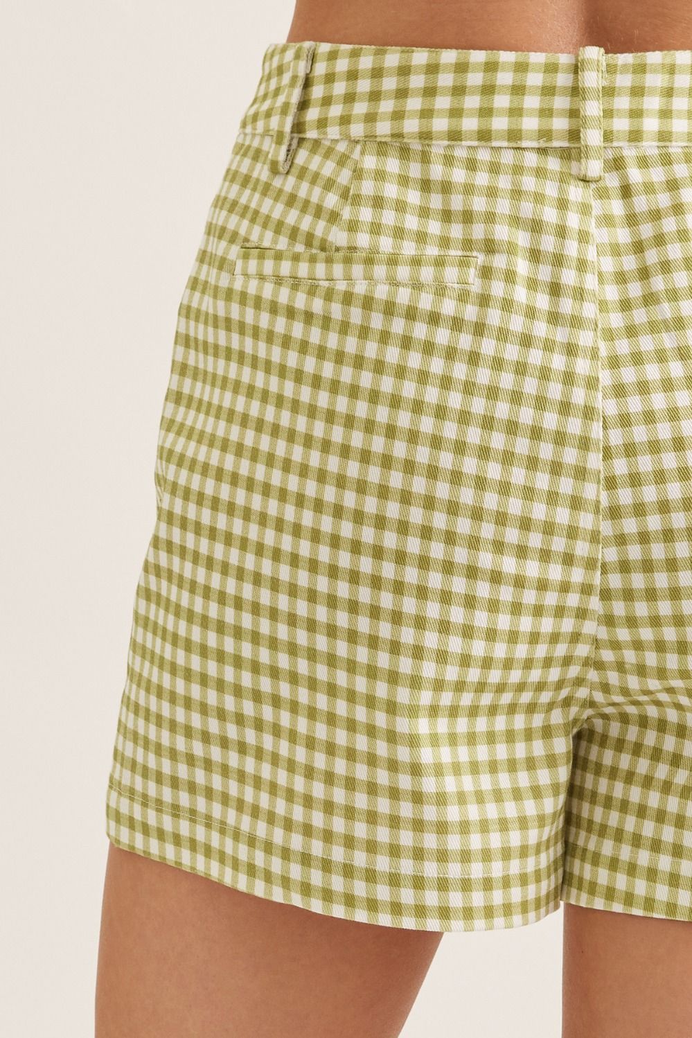 Gingham Shorts - Matcha