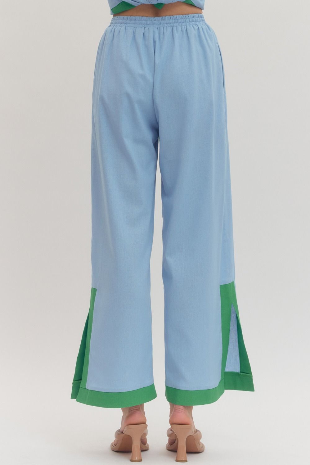 Halter Pant Set - Blue
