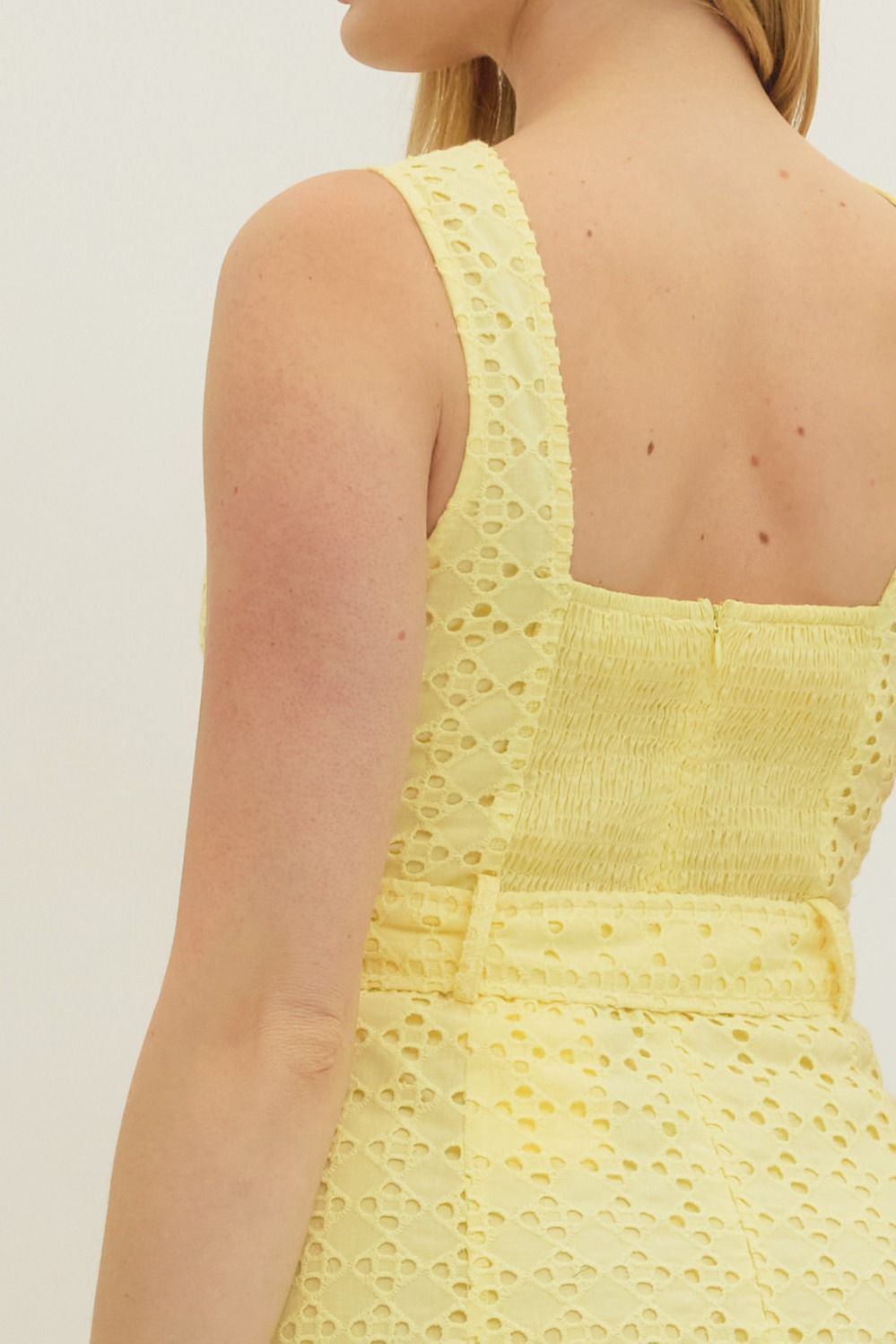 Lemon Belted Midi Dress