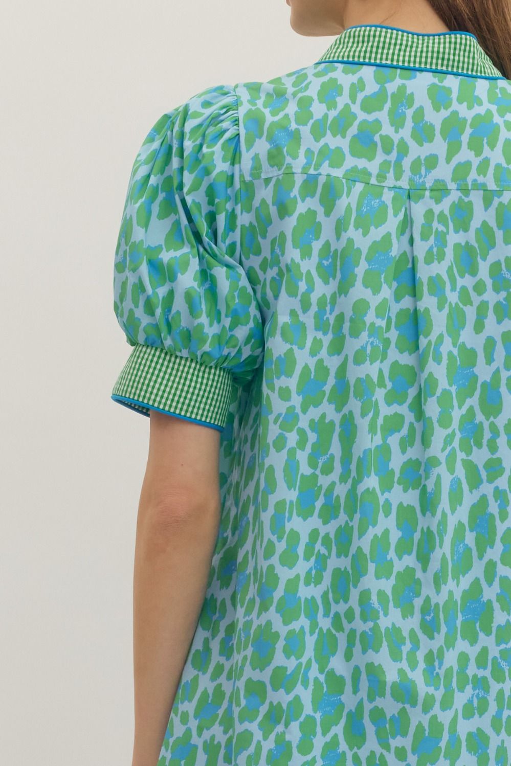 Leopard Midi Dress - Green