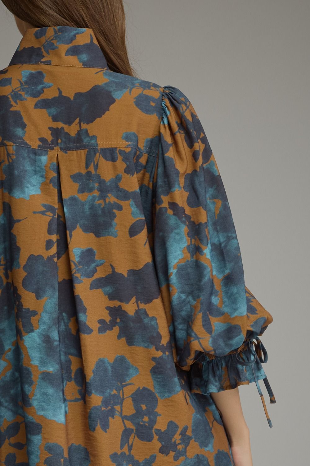 Camel Multi Floral Dress