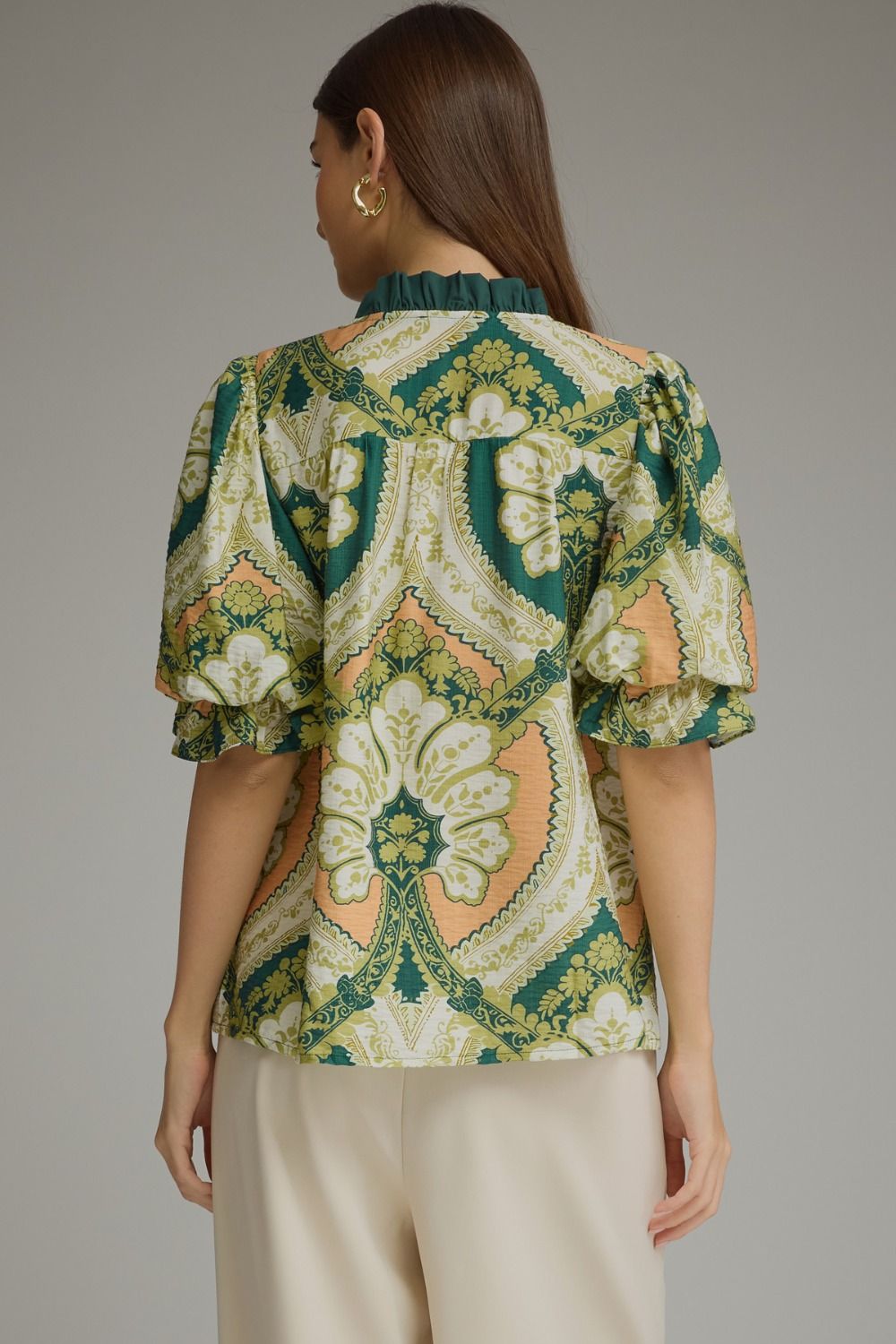 Green Multi Floral Top