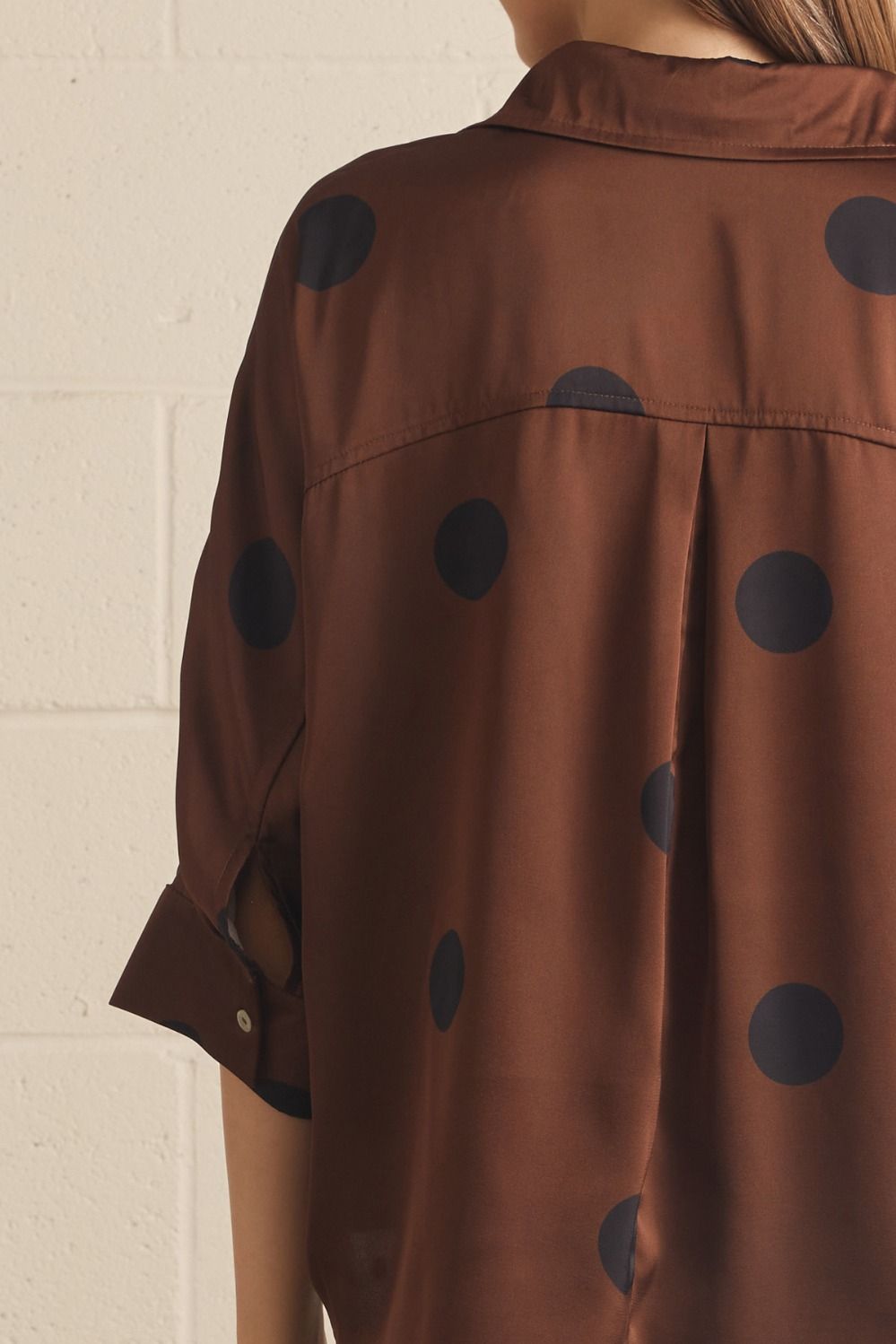 3/4 Sleeve Polka Dot Top